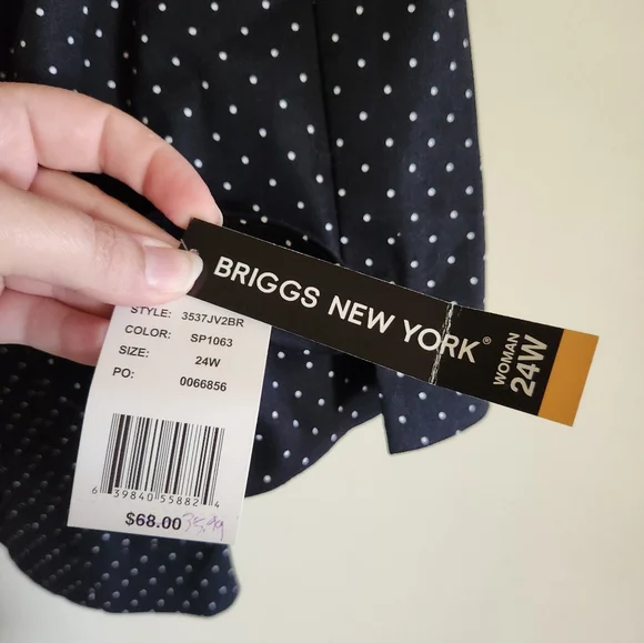 Briggs New York plus size blazer jacket polka dot 24W NWT - Picture 6 of 7